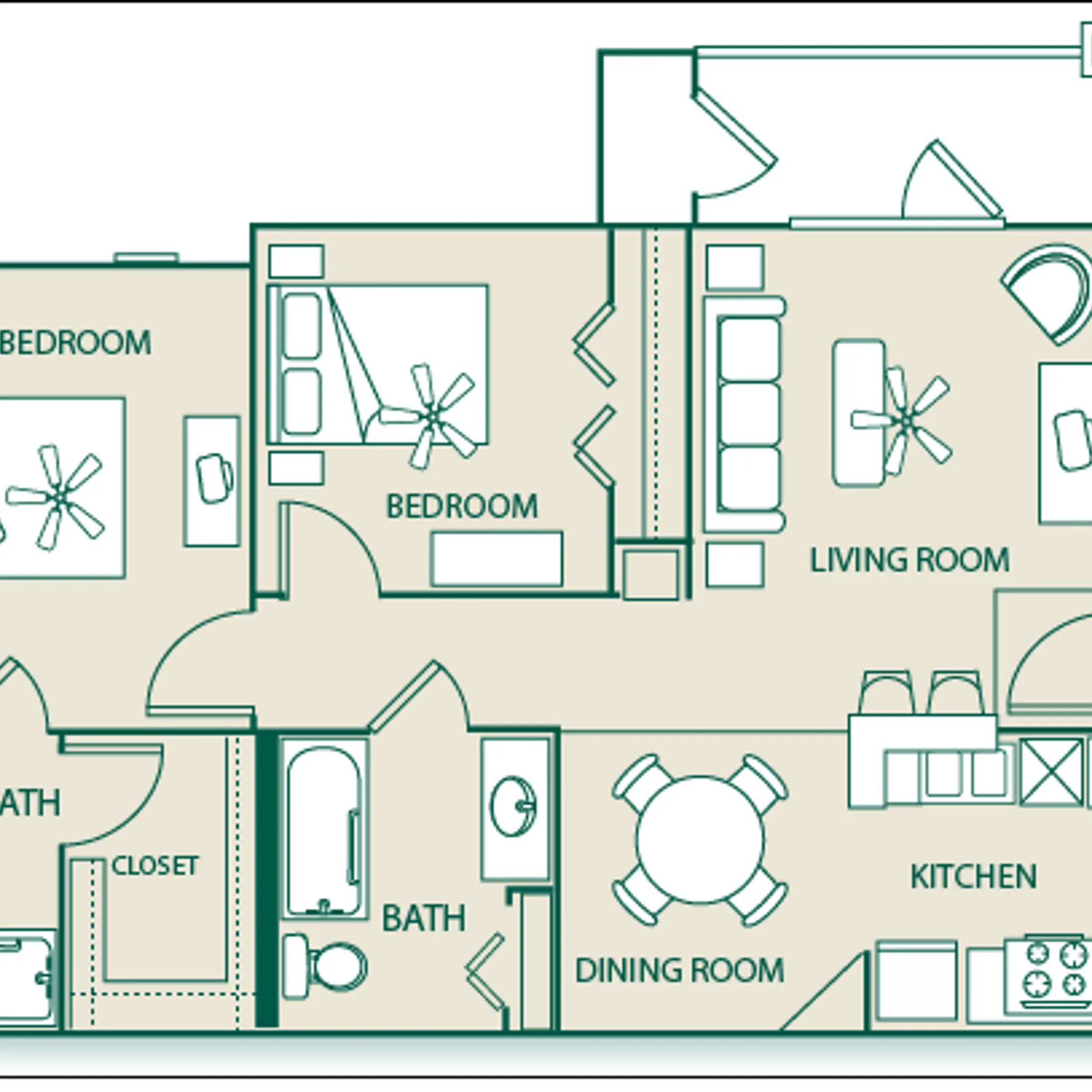Unit 1014 2x2B 60 Bellfort Pines